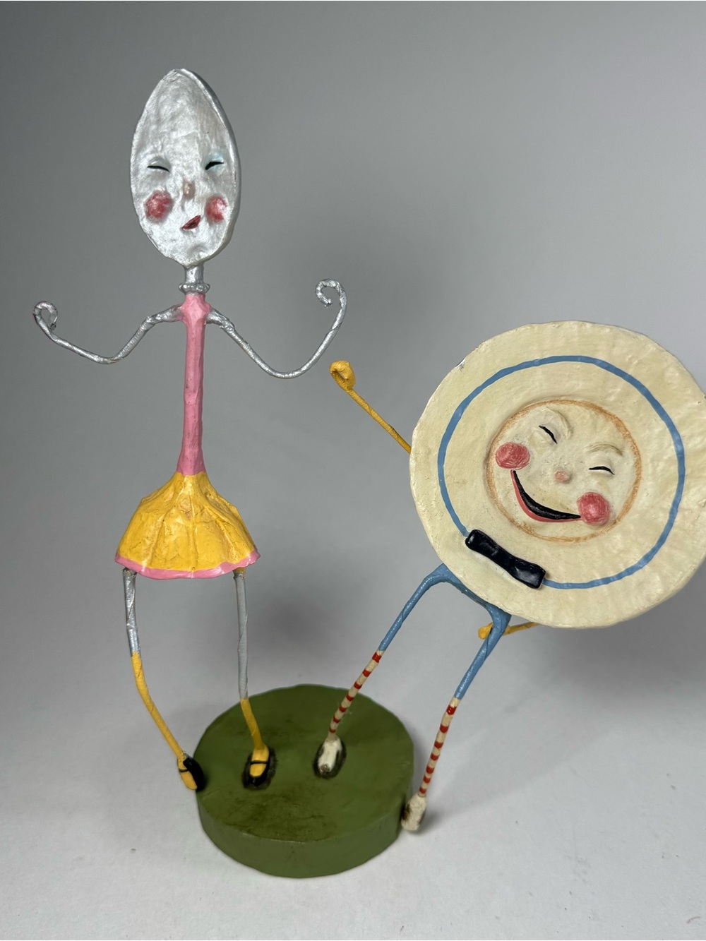 Lori Mitchell Figure Nursery Rhyme Dish And Spoon Decor 9"